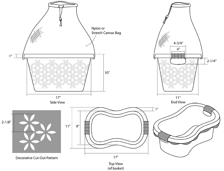 Laundry Basket 2D CAD images